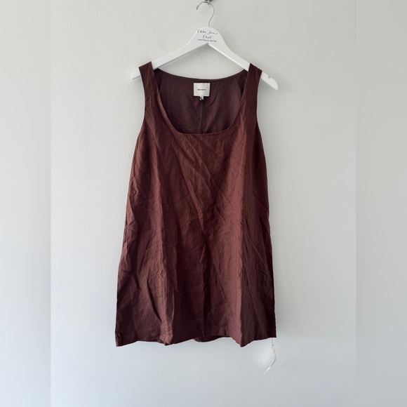 REFORMATION NWT Hamley Linen Brown Mini Dress 12 - Picture 2 of 6